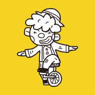clown doodle drawing N118