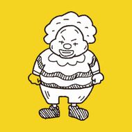 clown doodle drawing N121
