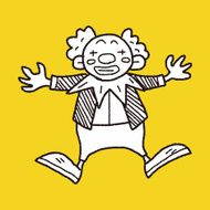 clown doodle drawing N122