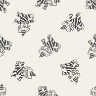clown doodle drawing seamless pattern background N5