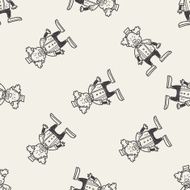clown doodle drawing seamless pattern background N10
