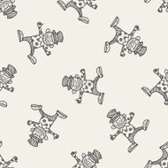 clown doodle drawing seamless pattern background N13