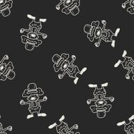 clown doodle drawing seamless pattern background N20