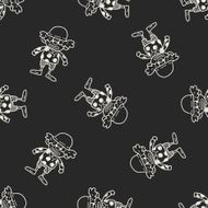 clown doodle drawing seamless pattern background N30