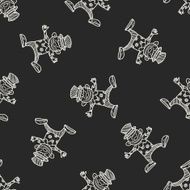clown doodle drawing seamless pattern background N32