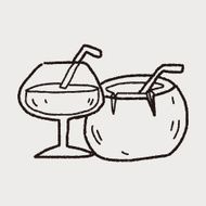 coconut drink doodle N2