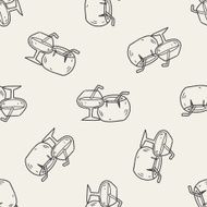 coconut drink doodle seamless pattern background