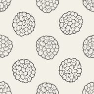 Custard apple doodle seamless pattern background N2
