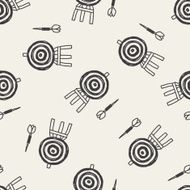 dart and target doodle seamless pattern background