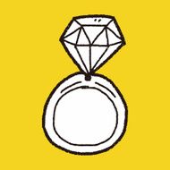 diamond ring doodle drawing N11