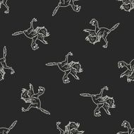 dinosaur doodle seamless pattern background N5