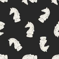 Doodle Chess seamless pattern background N2