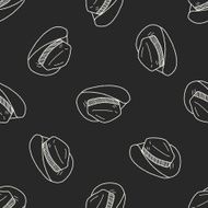 doodle hat seamless pattern background N3