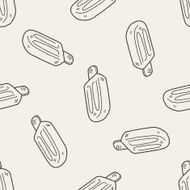 doodle ice cream seamless pattern background N14