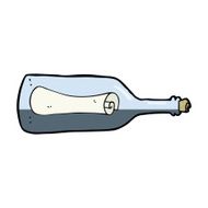 message in a bottle cartoon N11