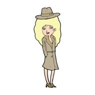 Cartoon Female Spy N6
