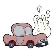 Broken Down Car Cartoon N12