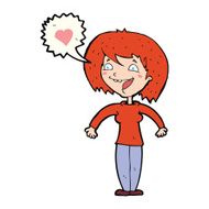 cartoon woman in love N83