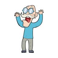 cartoon old man in glasses N4