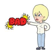 cartoon woman accusing N10