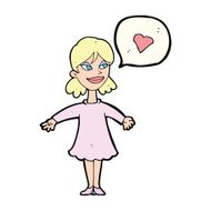 cartoon woman in love N86