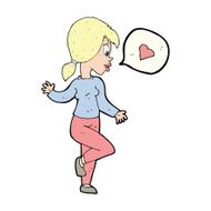 cartoon woman in love N87