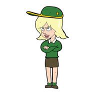 cartoon woman in uniform N4