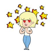 cartoon woman in love N88