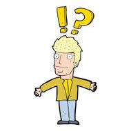 cartoon confused man N19