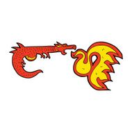 cartoon fire breathing dragon N5