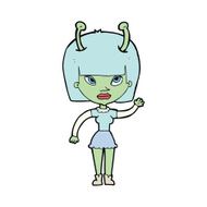 cartoon alien woman N29
