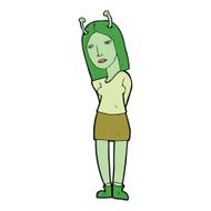 cartoon alien woman N30