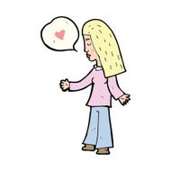 cartoon woman in love N91
