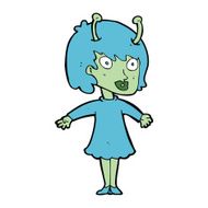 cartoon alien woman N32