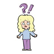 cartoon confused woman N16