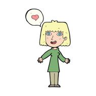 cartoon woman in love N92
