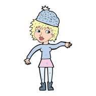 cartoon woman wearing hat N22