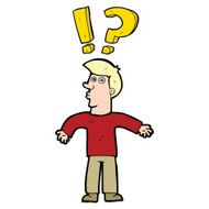 cartoon confused man N20