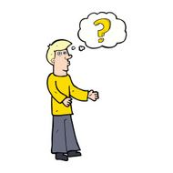 Cartoon Man Asking Question N21