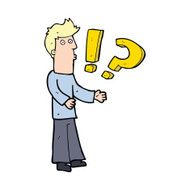 Cartoon Man Asking Question N22