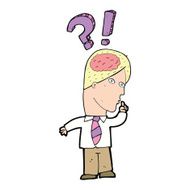 Cartoon Man Asking Question N23