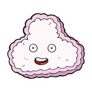 cartoon happy pink cloud N16