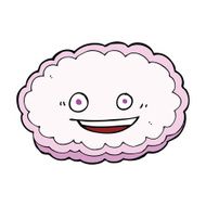cartoon happy pink cloud N17