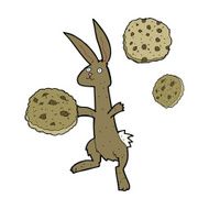 cartoon rabbit with cookies N4