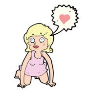 cartoon woman in love N94