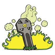 cartoon spooky grave N4