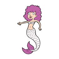 cartoon pink mermaid N4