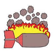 cartoon flaming bomb N3