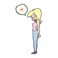 cartoon woman in love N98