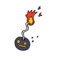 cartoon bomb with face N7